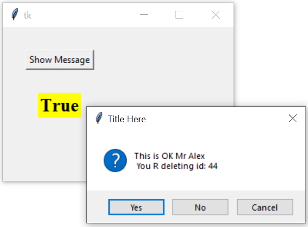 Customized Message in Message box