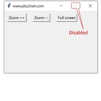 resizable window with disabled values
