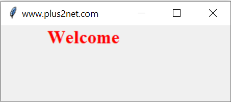 Tkinter window with font style and color